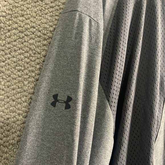 Under Armour Womens Jacket Size Large Gray Fitness Workout Track HeatGear‎ - Picture 4 of 11